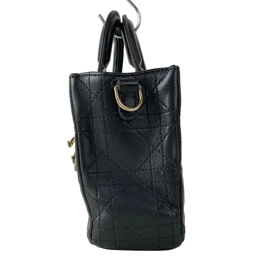 Christian Dior Lady D-Joy Bag Small/Lady D-Joy Handbag Black Gold